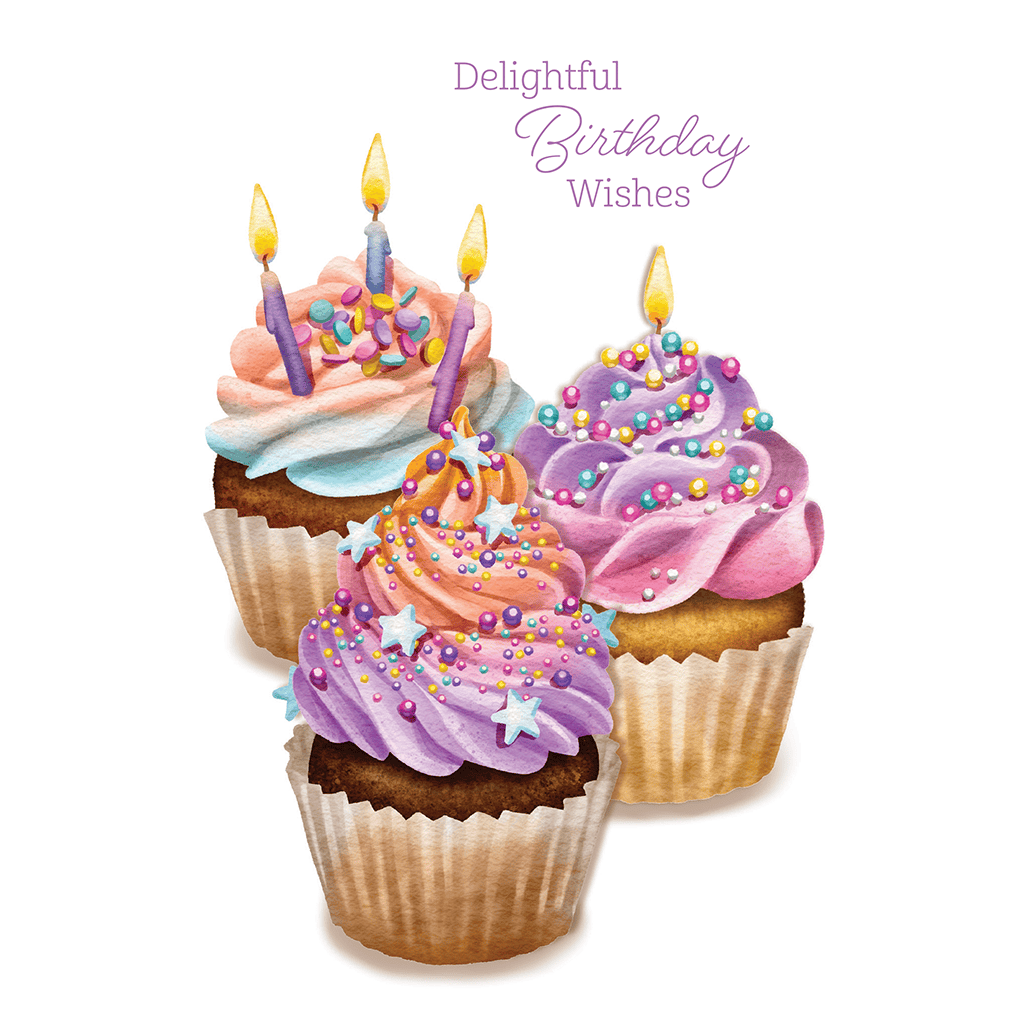 Frosted cupcake birthday card from Cardmore featuring colorful frosting and sprinkles, perfect for celebrating special occasions.
